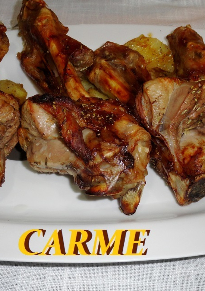 Una foto de Codillos de cordero especiados al horno