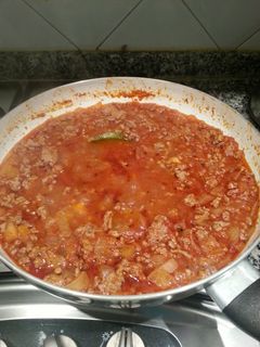 Una foto de Salsa Boloñesa con vino blanco