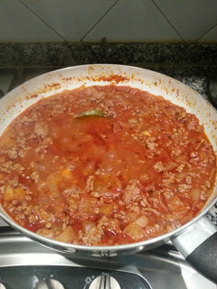 Una foto de Salsa Boloñesa con vino blanco