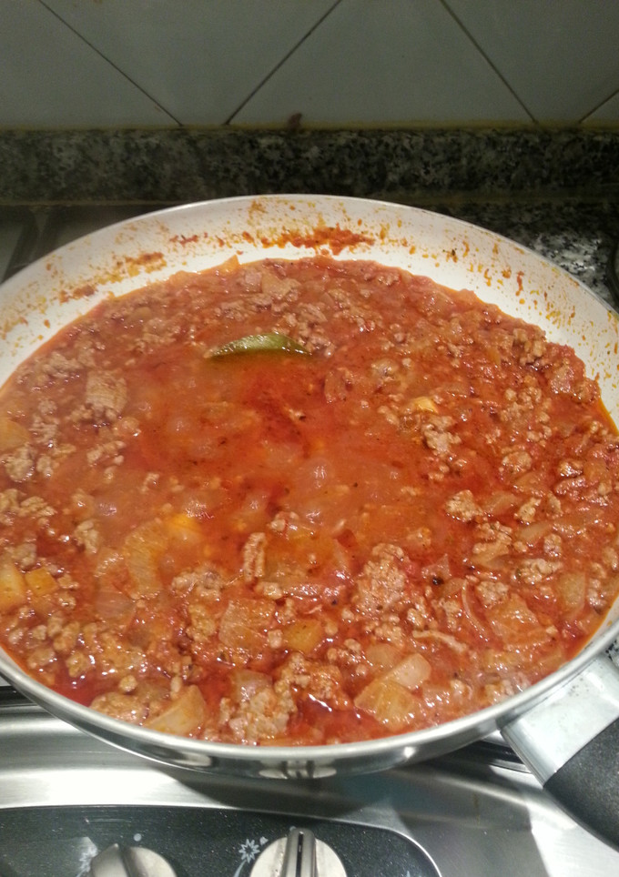 Una foto de Salsa Boloñesa con vino blanco