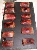 Dátiles rellenos de Mascarpone envueltos en bacon