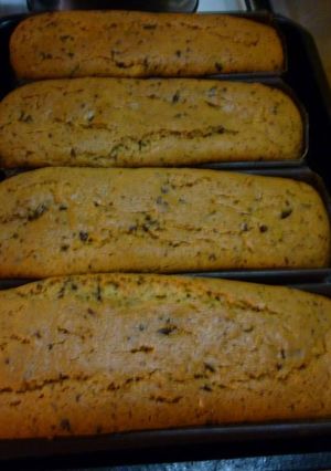 Una foto de Budín de almendras y chocolate