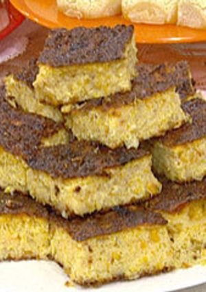 Una foto de Chipa Guazu paraguayo