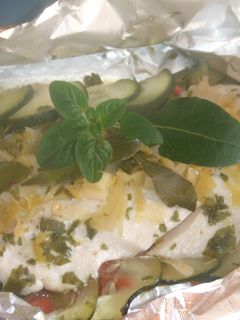 Una foto de Palometa en papillote