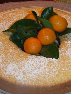 Una foto de Pastel de mandarina y coco