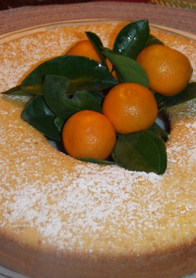 Una foto de Pastel de mandarina y coco