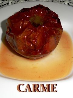 Una foto de Manzana asada al cava