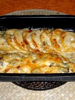 Una foto de Manzanas gratinadas con queso Gorgonzola