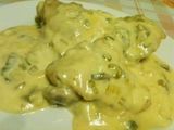 Pollo a la crema con chile