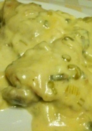 Una foto de Pollo a la crema con chile