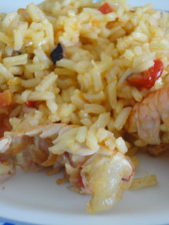Una foto de Arroz con cigalitas