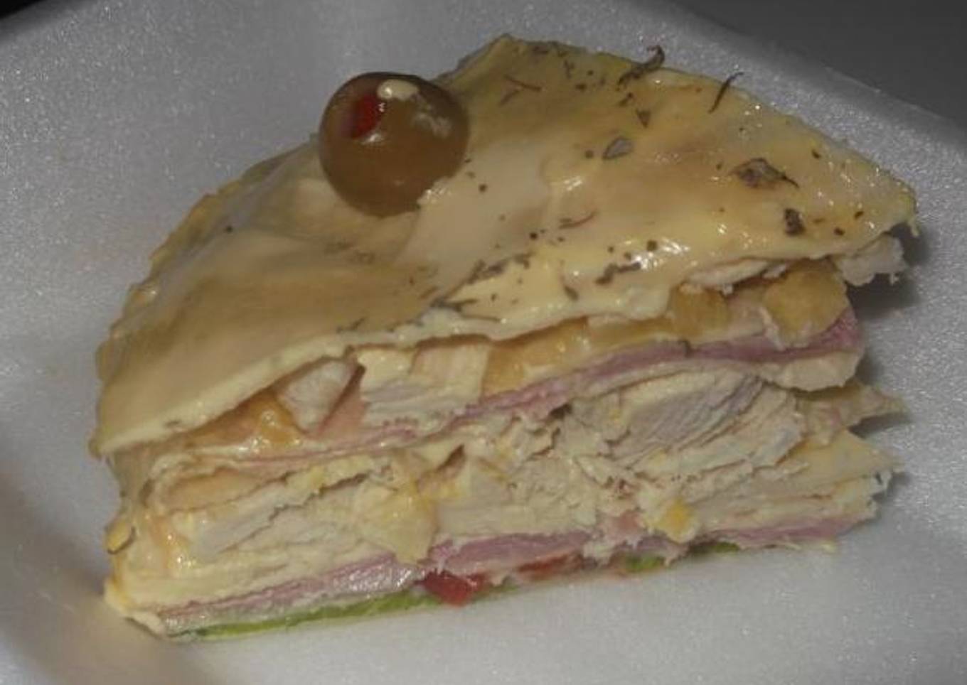 Crepes superpuestos en torre<br />