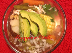 Una foto de Caldo tlalpeño de pollo