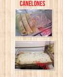 Canelones rellenos de salsa bolognesa