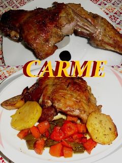 Una foto de Pierna de pavo al horno exquisita
