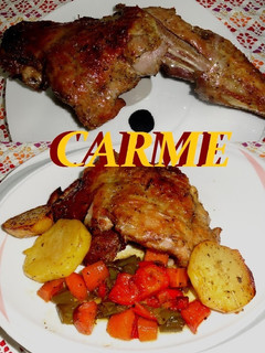 Una foto de Pierna de pavo al horno exquisita