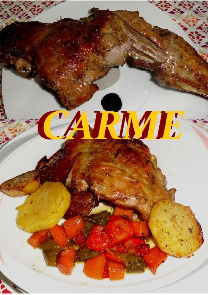 Una foto de Pierna de pavo al horno exquisita