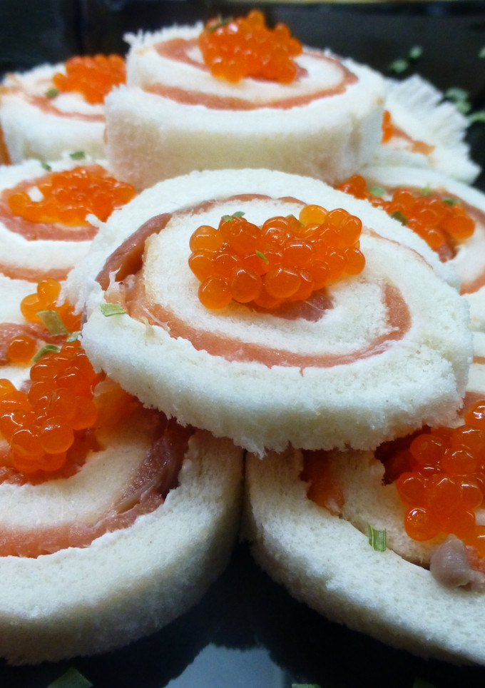 Una foto de Canapés de salmón con queso mascarpone