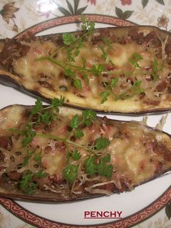 Una foto de Berenjenas rellenas con longaniza roja murciana