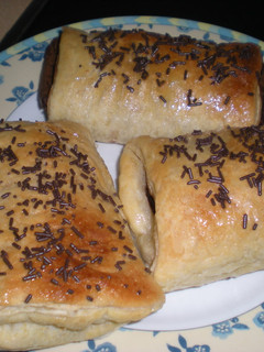 Una foto de Napolitanas con crema de cacao