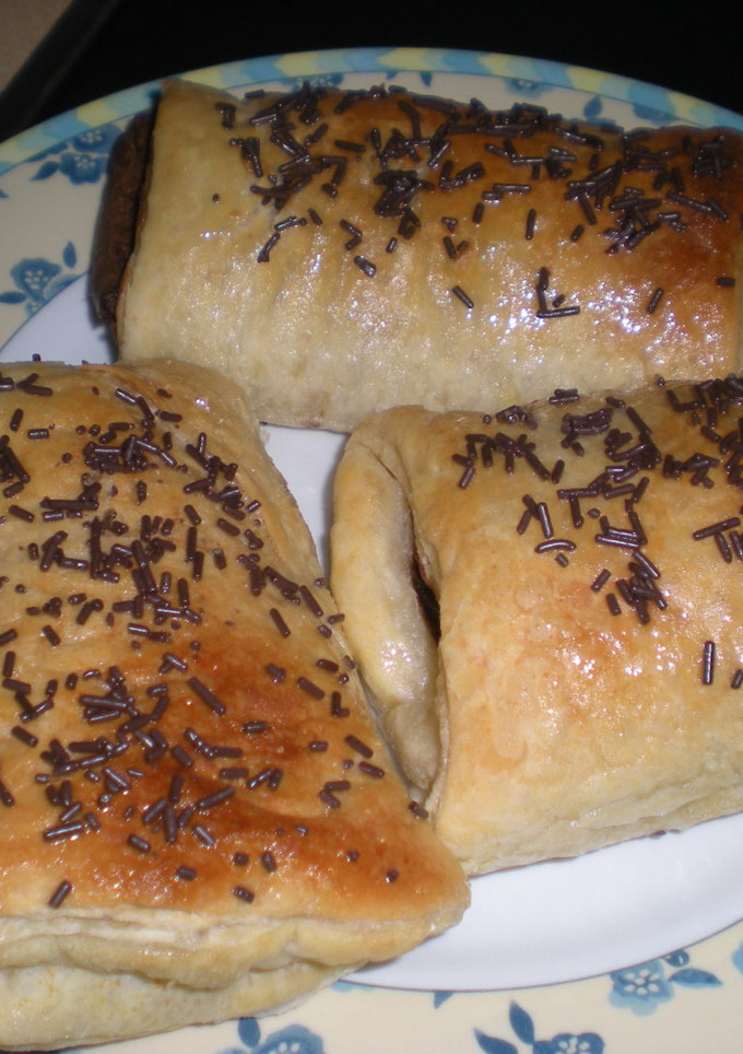 Una foto de Napolitanas con crema de cacao