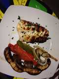 Mero a la plancha con verduras calientes