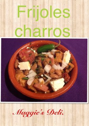 Una foto de Frijoles charros receta mexicana
