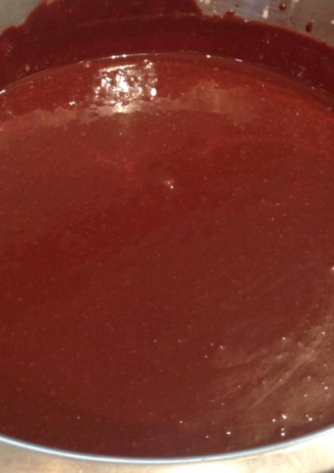 Una foto de Ganache de chocolate para Tartas