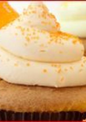 Una foto de Magdalenas con crema de zumo de naranja
