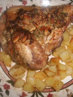 Una foto de Pechuga de pollo empiñonada