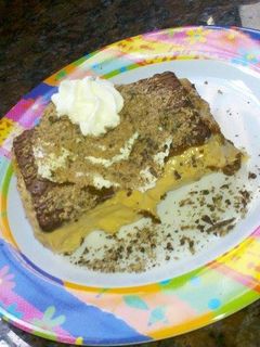 Una foto de Tarta helada de dulce de leche