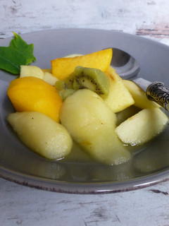 Una foto de Frutas al horno con canela y vainilla
