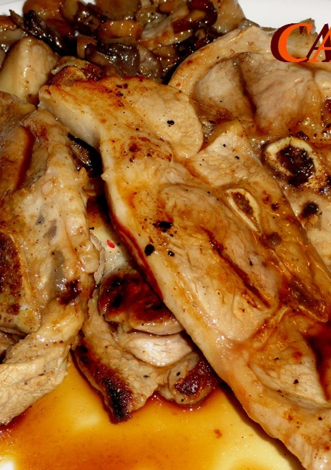 Una foto de Chuletas de cordero con salsa agridulce