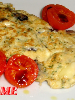 Foto principal de Tortilla de champiñones y queso brie