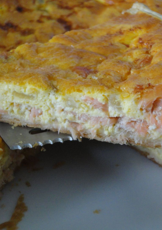 Una foto de Pastel de salmón