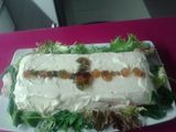 pastel frio de pan de molde