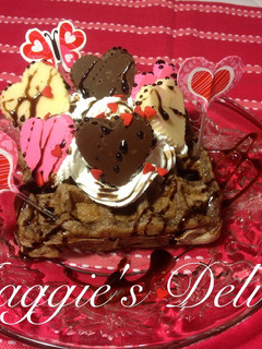 Una foto de Waffles integrales de chocolate