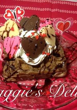 Una foto de Waffles integrales de chocolate
