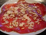 Carpaccio de ternera con queso parmesano