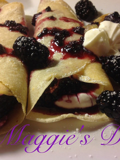 Una foto de Crepes con moras