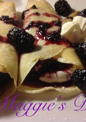 Una foto de Crepes con moras