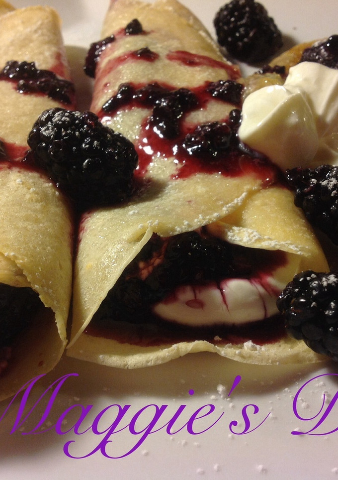 Una foto de Crepes con moras