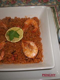 Una foto de Caldero cartagenero de pulpo y langostinos del Mar Menor