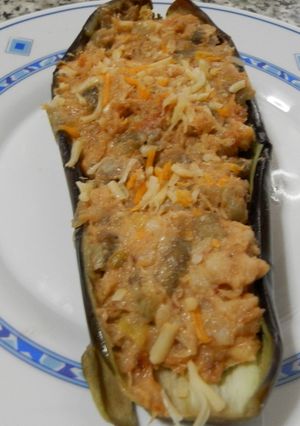 Una foto de Berenjenas rellenas de rape