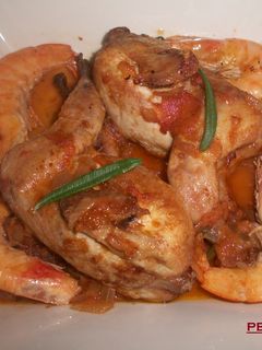 Una foto de Codornices con langostinos del Mar Menor al horno