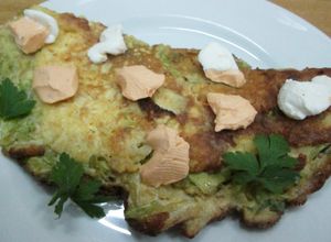 Una foto de Omelette con endibias y quesos crema