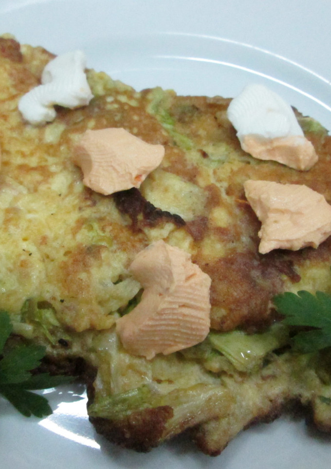 Una foto de Omelette con endibias y quesos crema