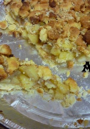 Una foto de Tarta de manzana granulada casera
