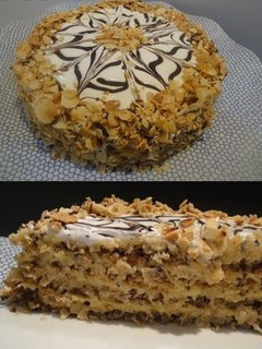 Una foto de Esterhazyschnitten o Tarta Esterhazy