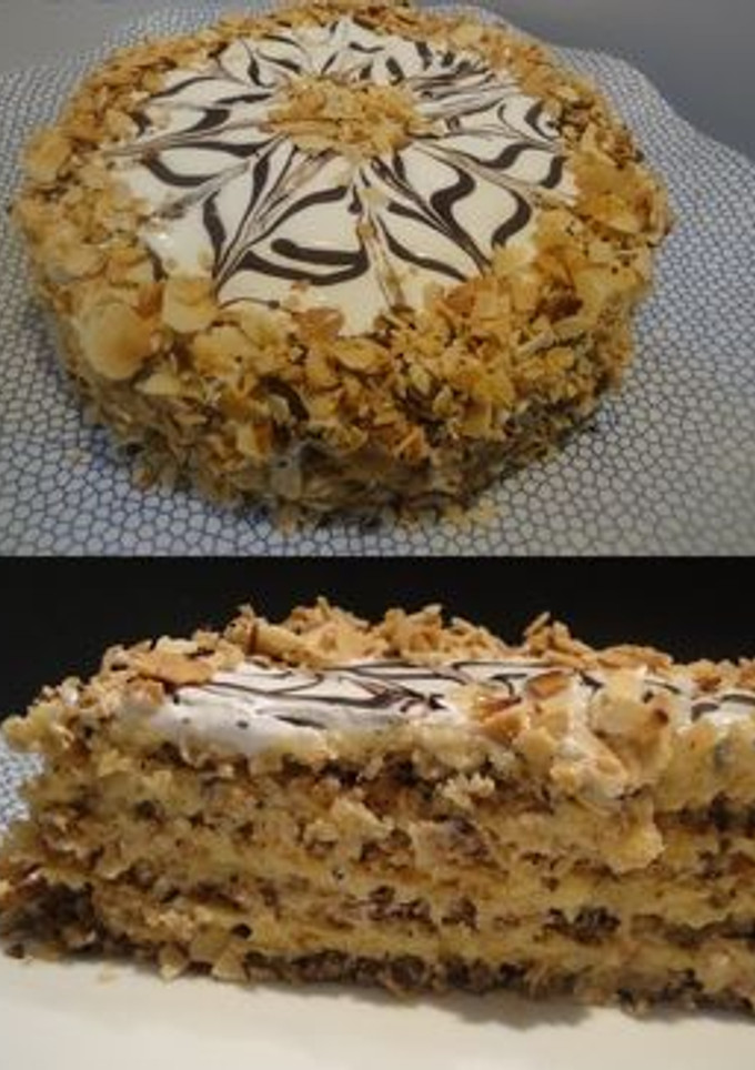 Una foto de Esterhazyschnitten o Tarta Esterhazy